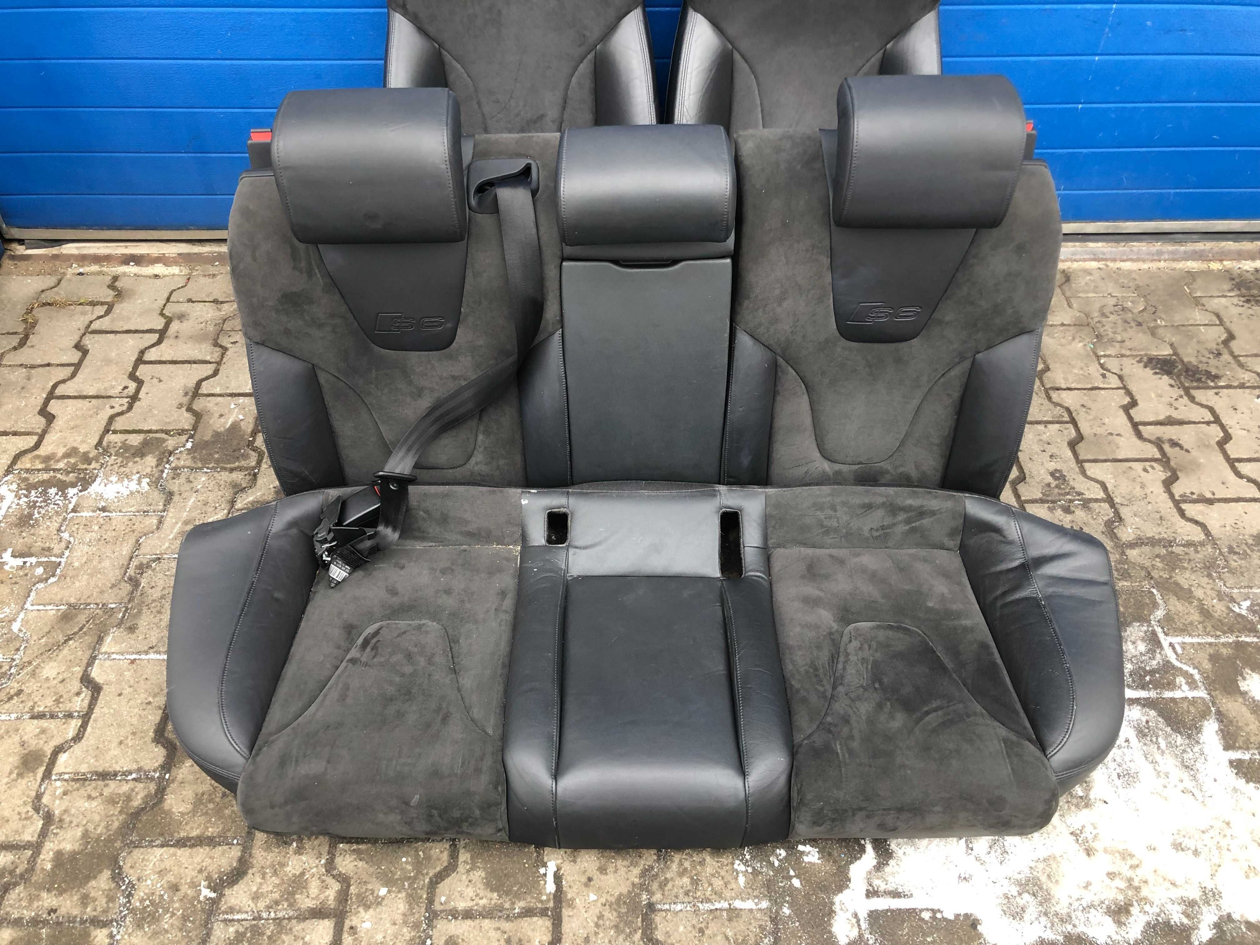 Fotele Wnetrze Skora RECARO AUDI A6 S6 C6 PAMIEC Alcantara