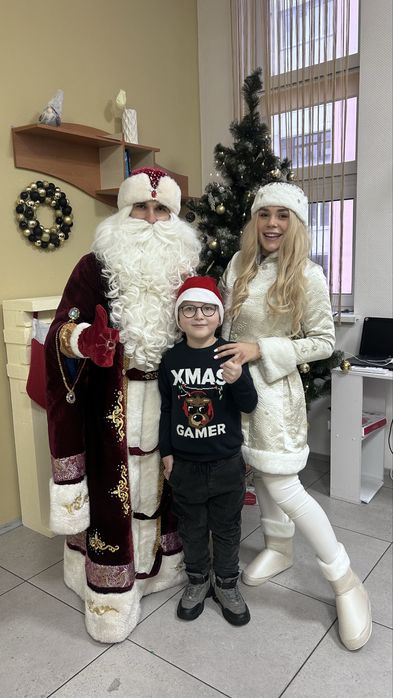 Новорічне експрес привітання Санта Клаус Ельф Дід Мороз та Снігуронька