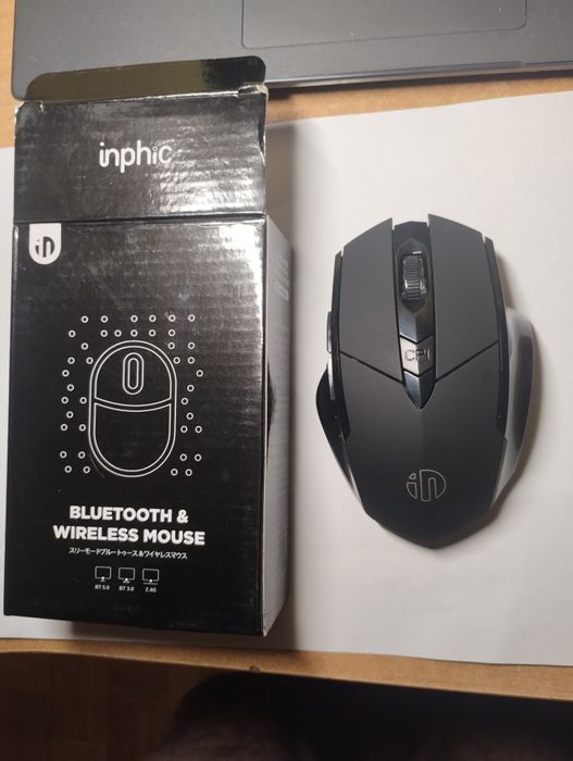 Mysz  Bluetooth,  lub radiowa 2,4 G firmy INPHIC