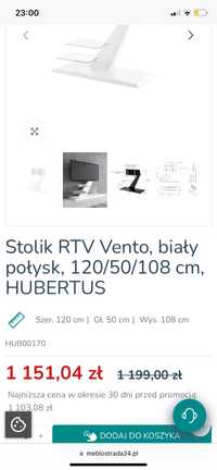 Stolik RTV biały