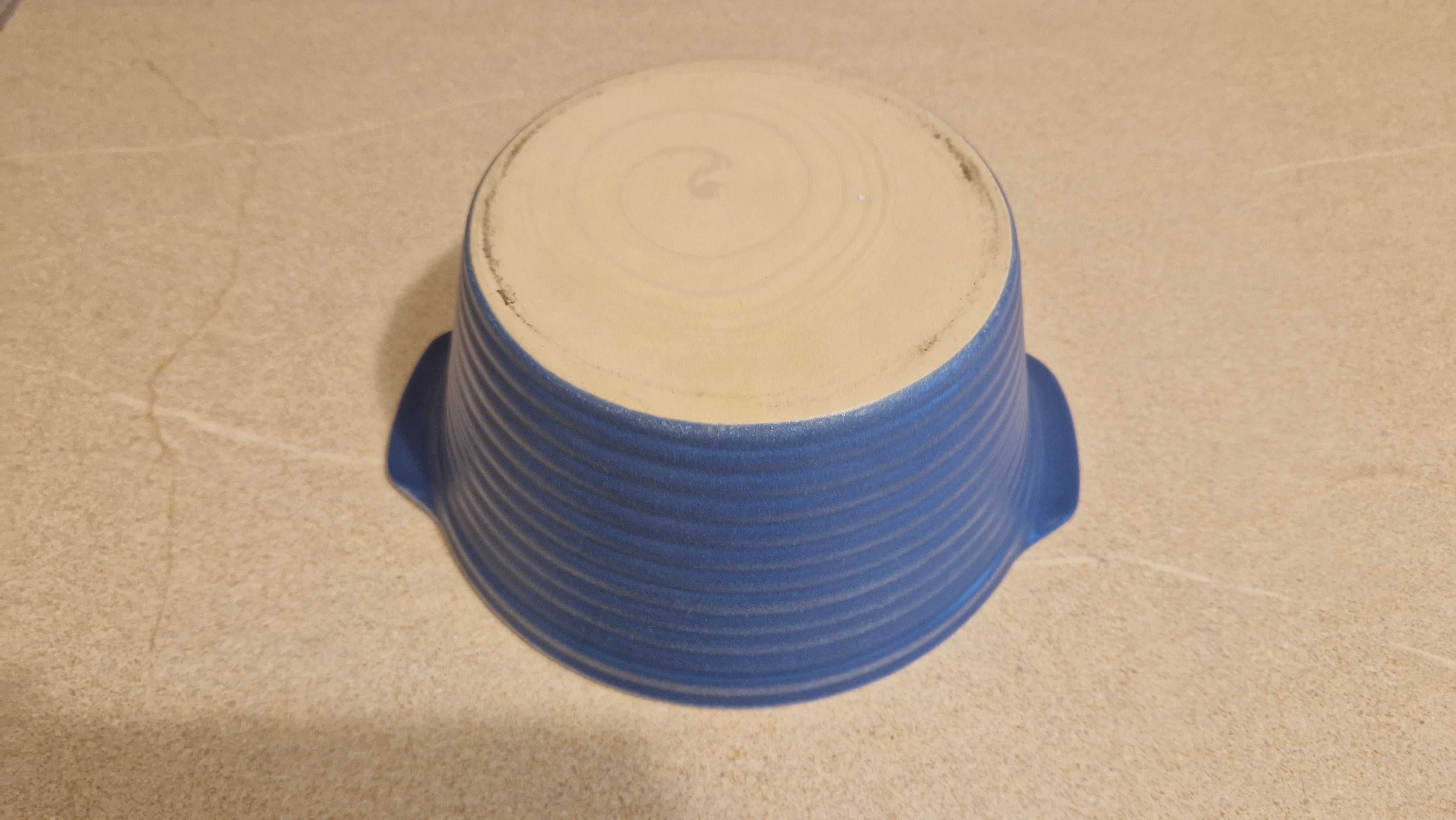 Taça de servir, pode ir ao forno, azul e branco