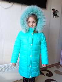 Зимнее пальто пуховик парка пальтишко курточка для девочки Барбарис Ba