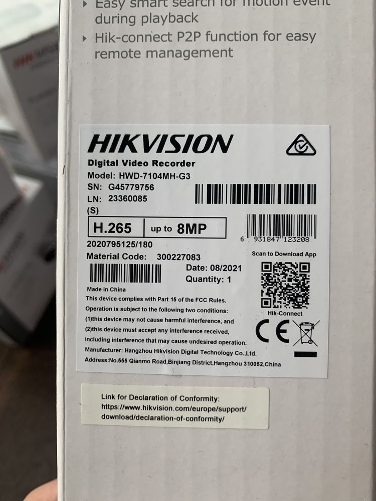 Zestaw 4 kamer HD 4mpx HIKVISION