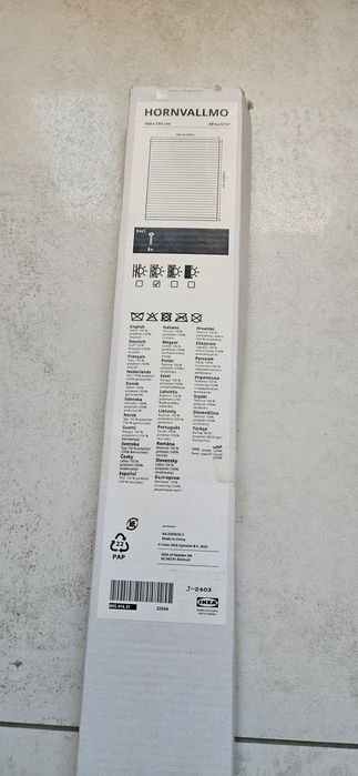 Biała roleta plisowana Ikea 100 x 130 HORNVALLMO