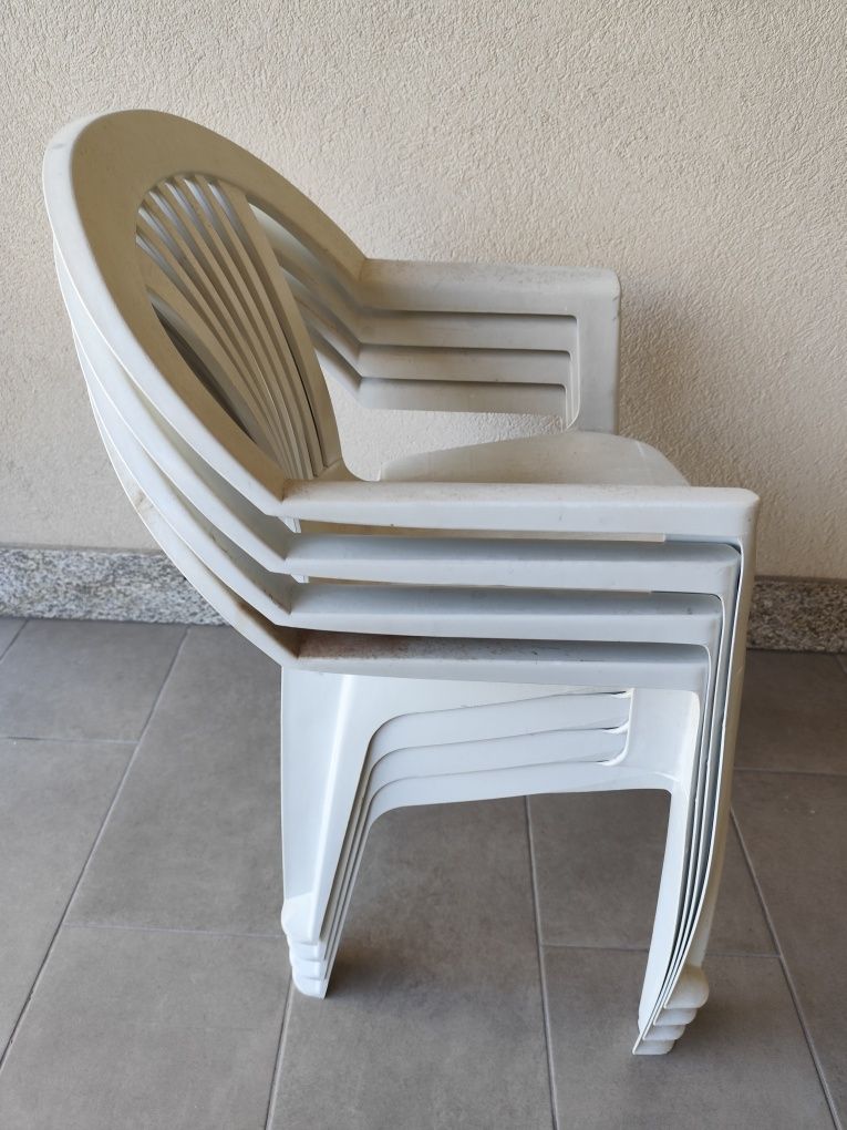 Cadeiras de exterior em PVC
