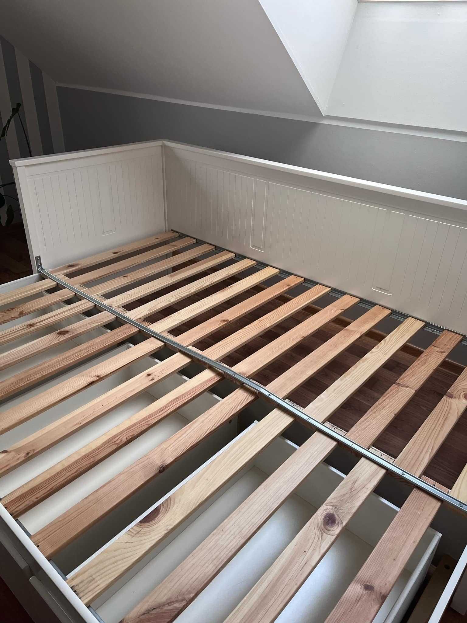 łóżko hemnes białe, jak nowe