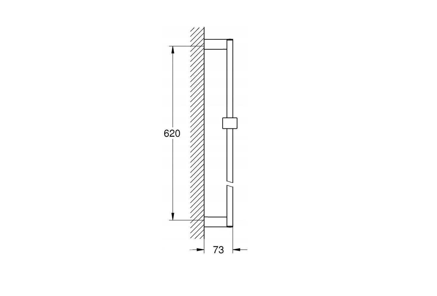 Grohe Euphoria Cube drążek prysznicowy 62 cm