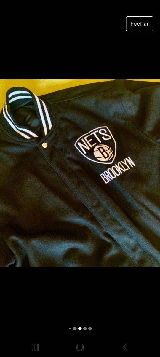 Casaco bomber reversivel Brooklyn Nets NBA
