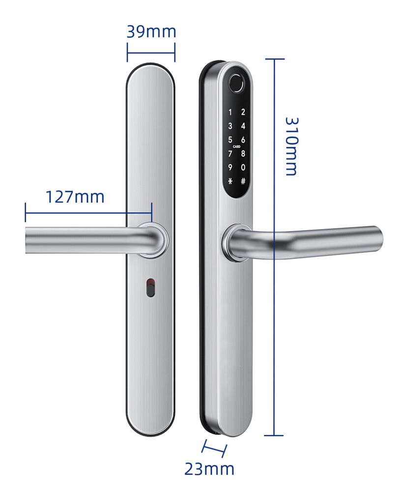 TTLOCK-SLIM FP VARIO вуличний замок: картка, код, відбиток, телефон