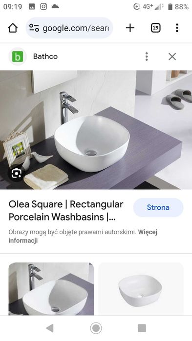 Nowa umywalka nablatowa Bathco