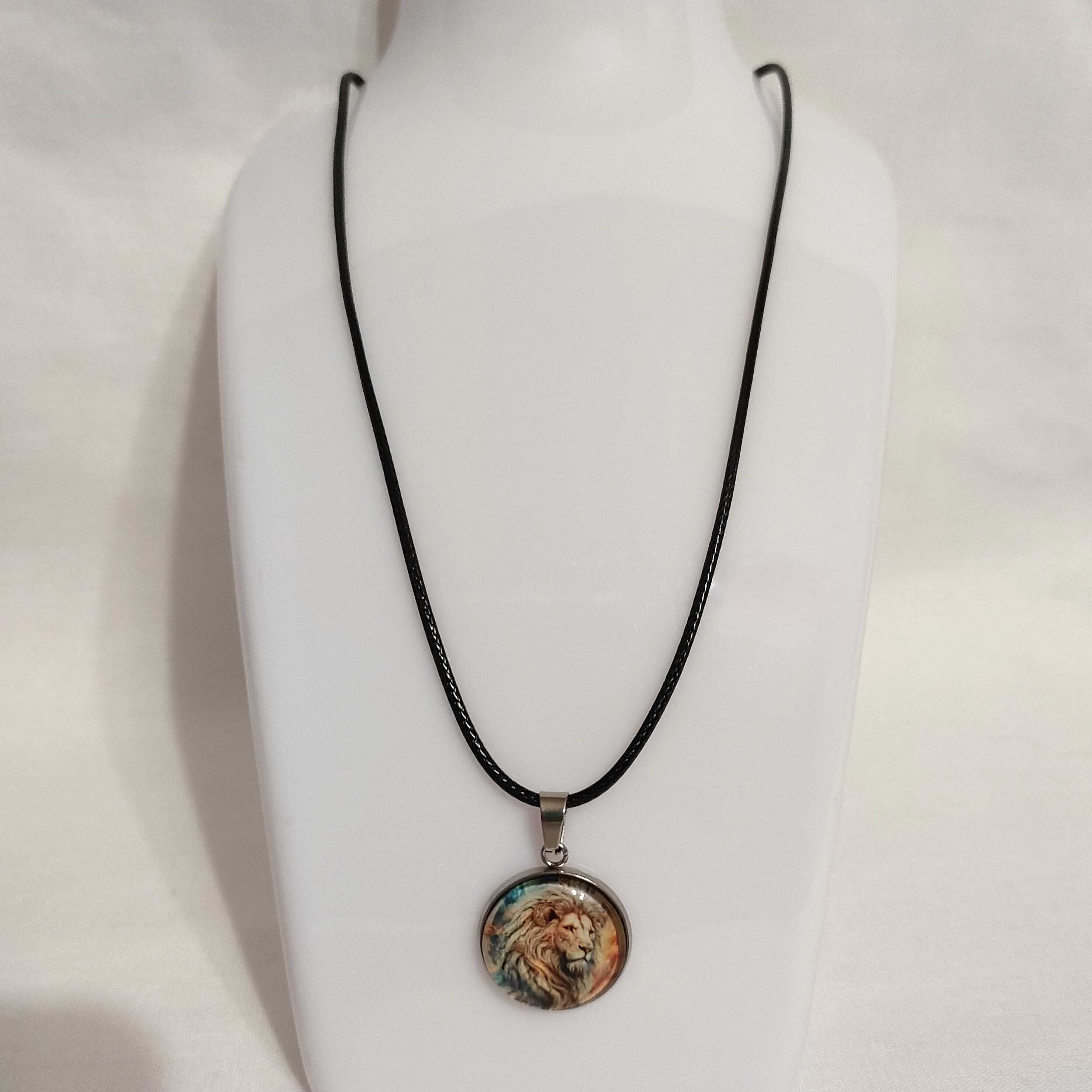 N165 Naszyjnik Lew Znak Zodiaku Handmade