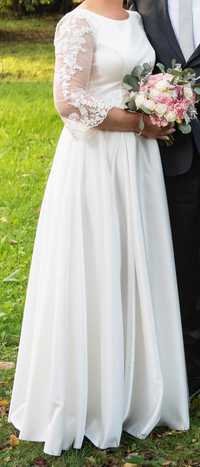 Suknia ślubna szyta, wyczyszczona