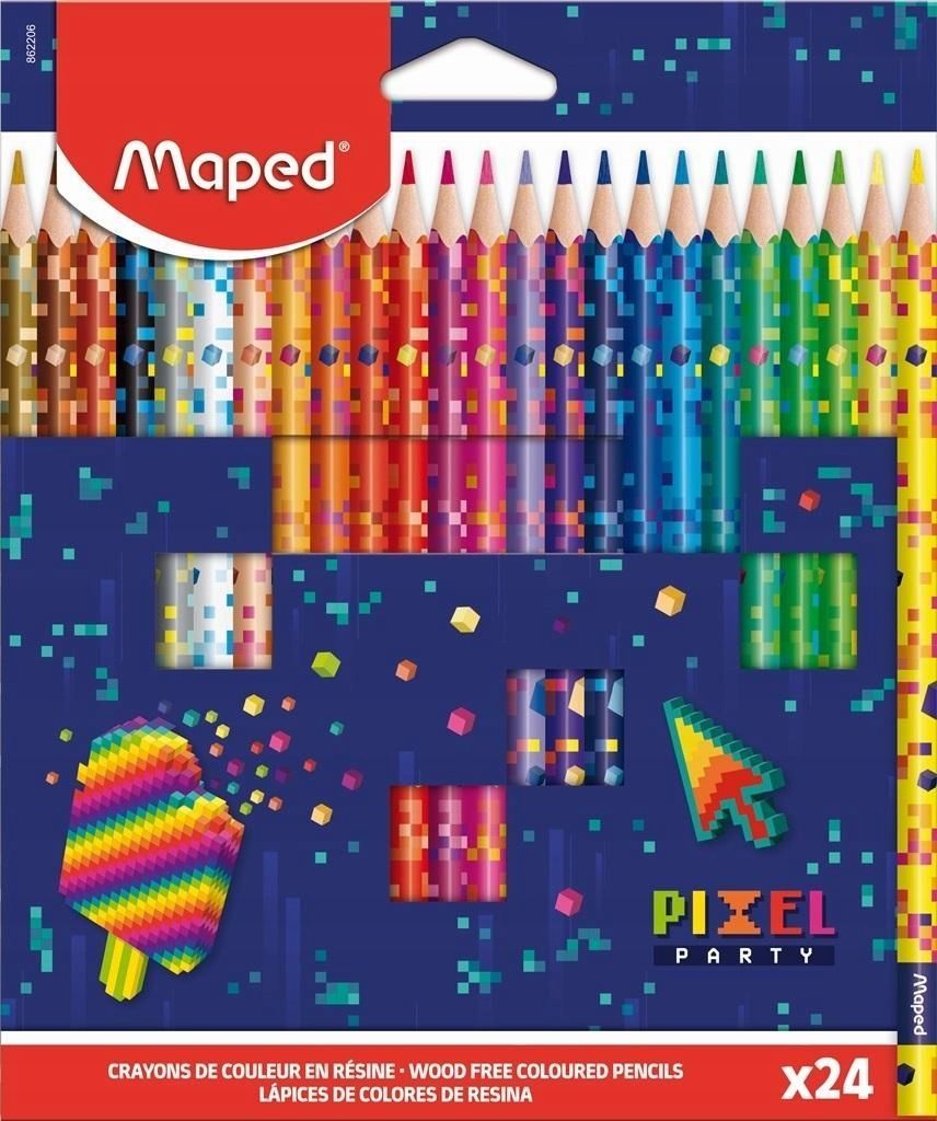 Kredki Pixel 24szt Maped, Maped