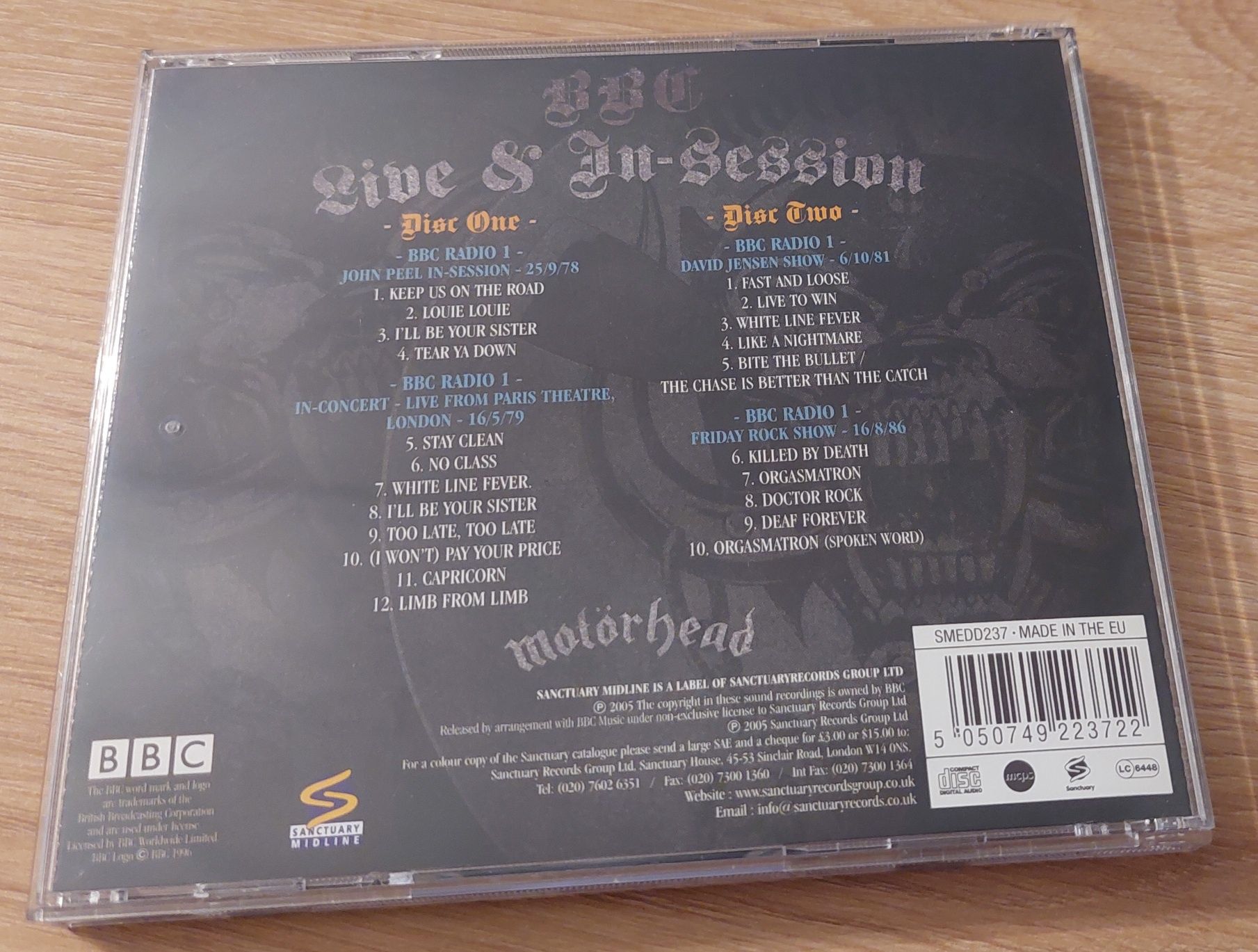 MOTÖRHEAD BBC Live & In-Session 2CD slayer black sabbath metallica