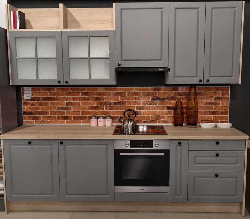 MEGA CENA! Poekspozycyjny zestaw mebli kuchennych MDF