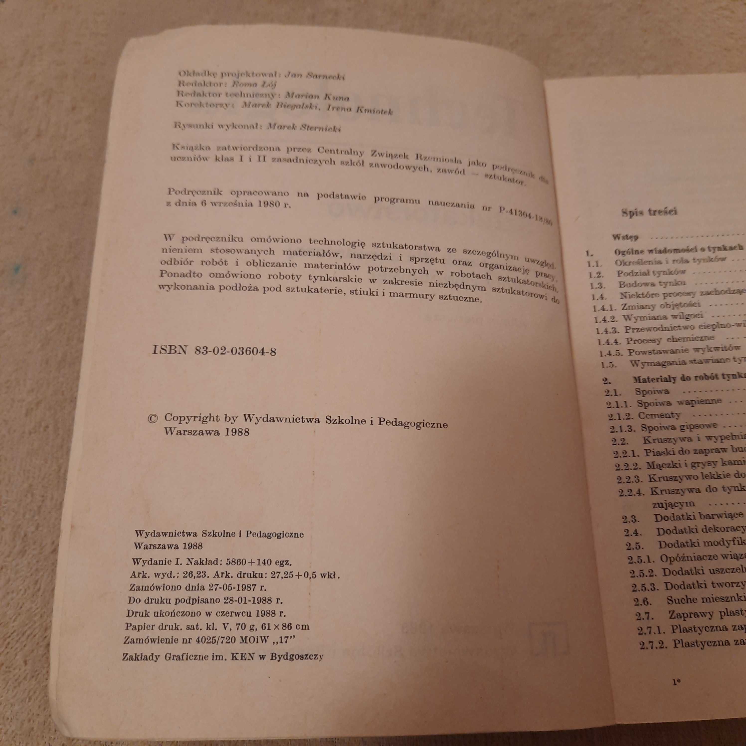Technologia. Sztukatorstwo. Zbigniew Wolski