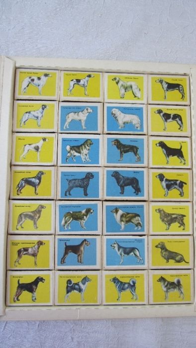 Спички коллекционные сувенирный набор Породы собак СССР