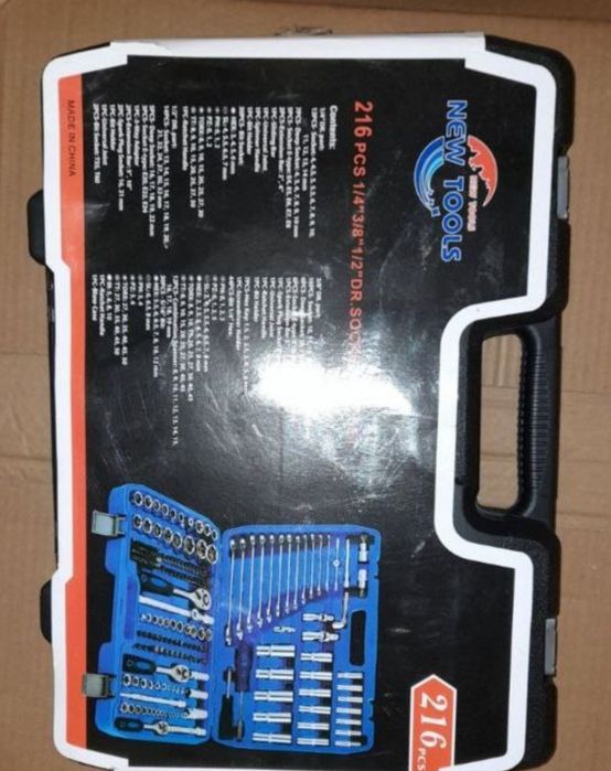 Набір ключів і торцевих головок 216 предметів в кейсі