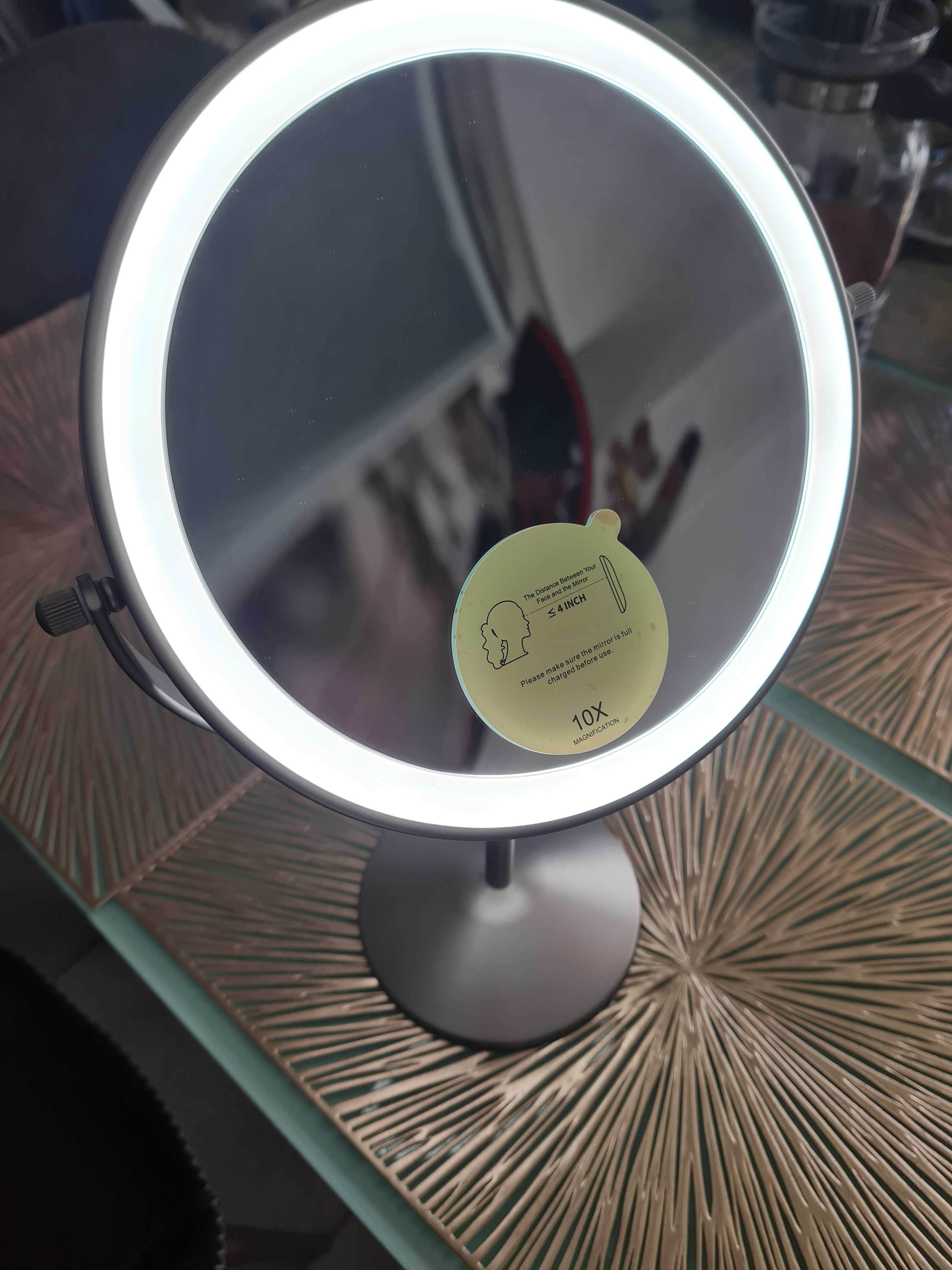 Lustro kosmetyczne z oświetleniem LED X 10 Krotność powiększenie NOWE