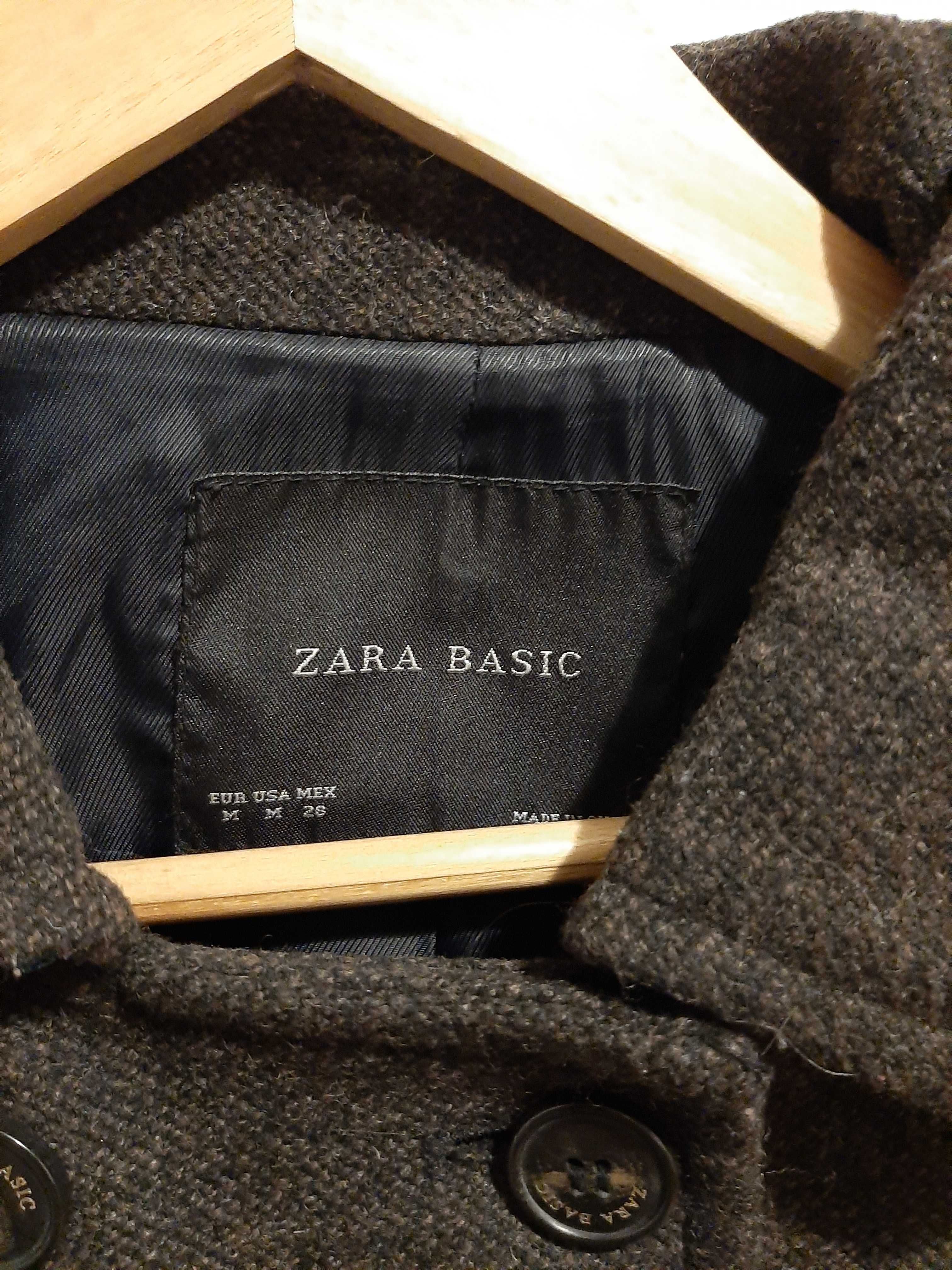 ZARA, Nowy płaszcz, wełna, M