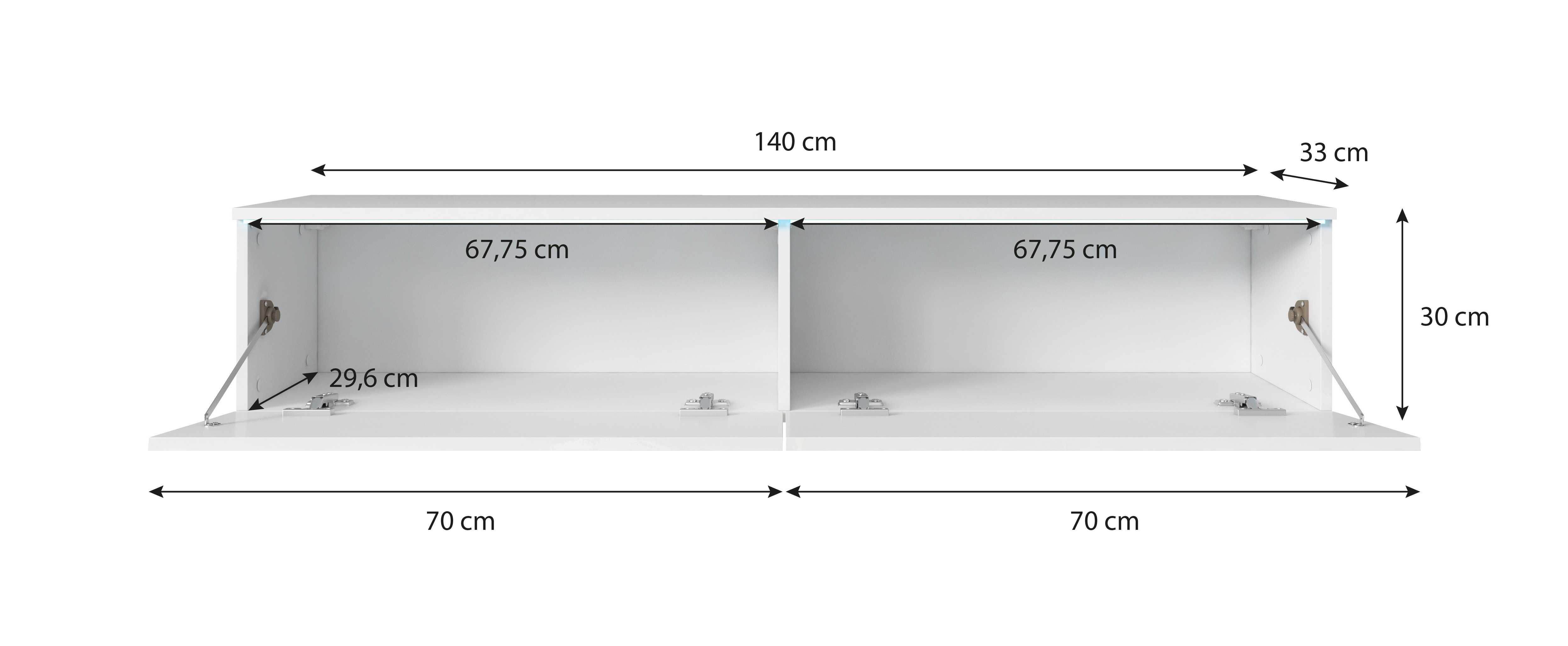 Lowboard APOLLO II, RTV 140cm, półka pod tv, KOLORY, DARMOWA DOSTAWA!