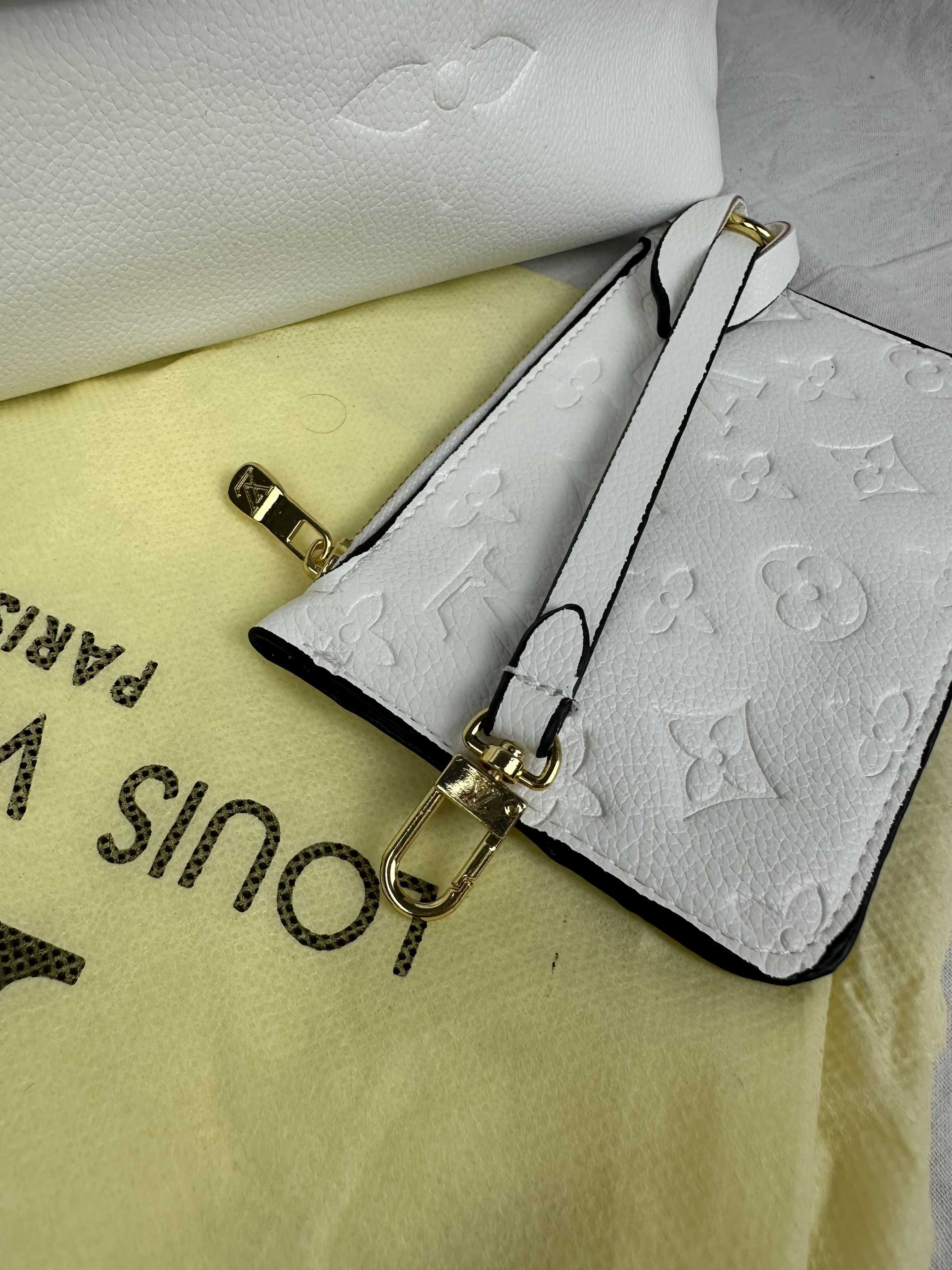 Torba worek Torebka damska Louis Vuitton kuferek nowa logowana biala