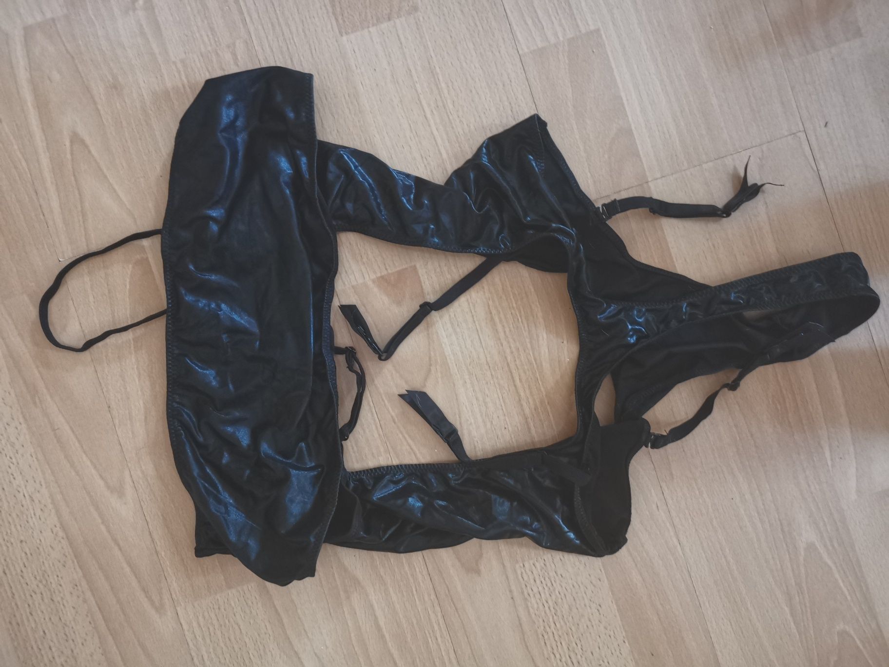 Body Ann Summers czarne vamp L erotik 40 strój komplet