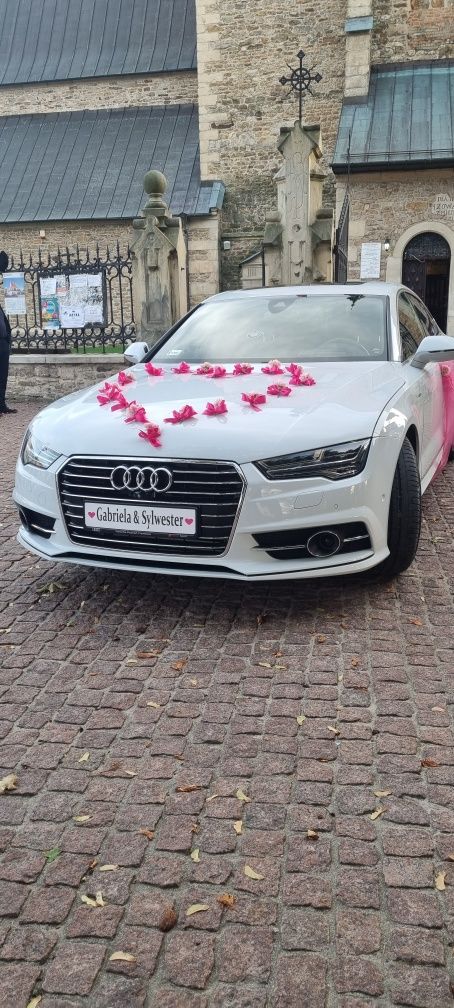 Audi do ślubu auto A7 białe