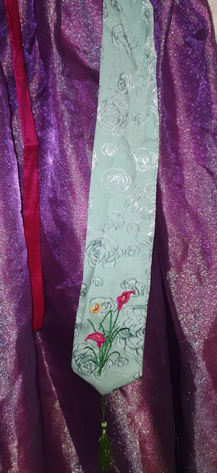 Hanbok - tradycyjny strój koreański (fioletowy)