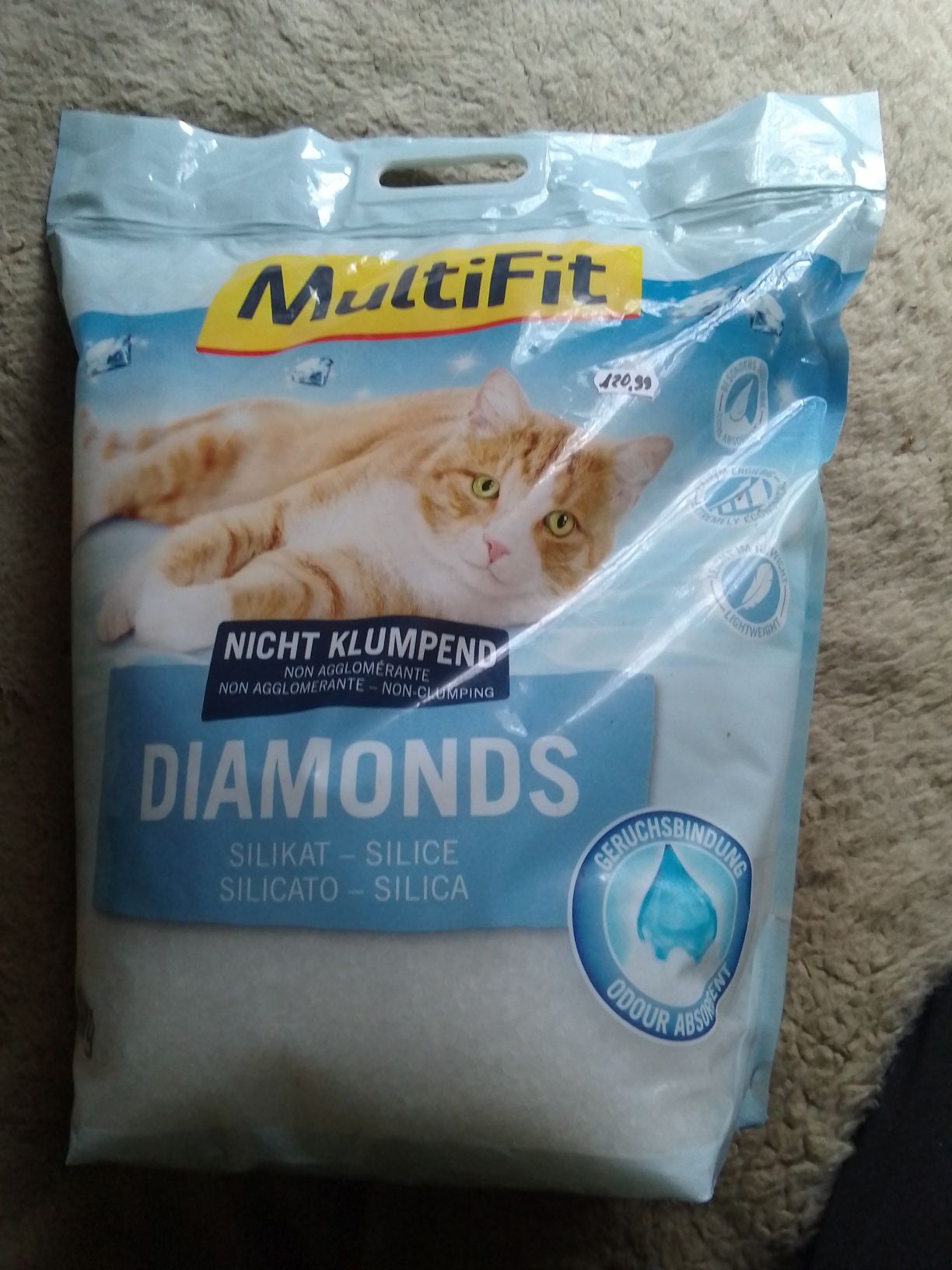 Żwirek silikonowy*MultiFit-Nicht Klumpend-Diamond*
