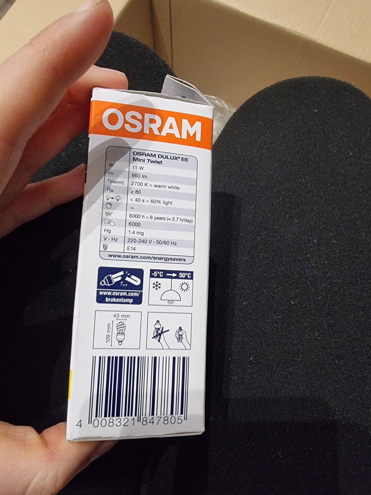 Żarówka OSRAM Led 660 lm 11 W E14 2700 K