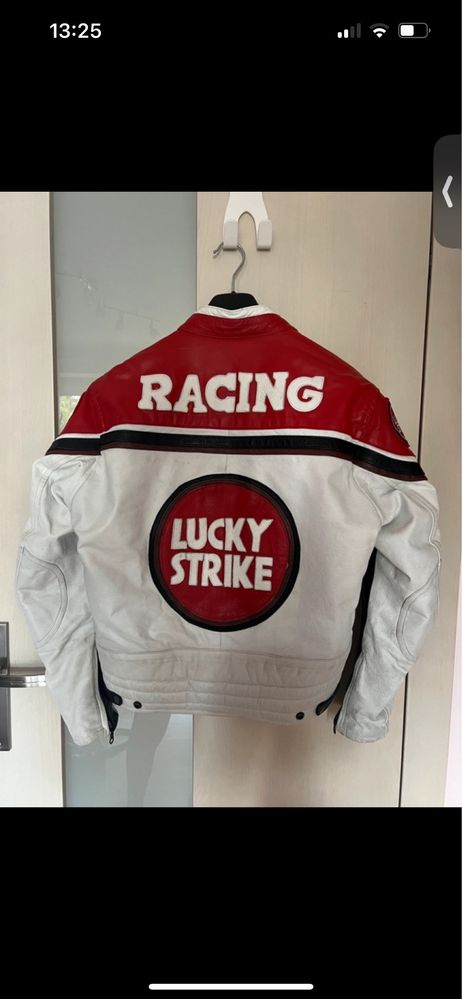 Skorzana kortka lucky strike
