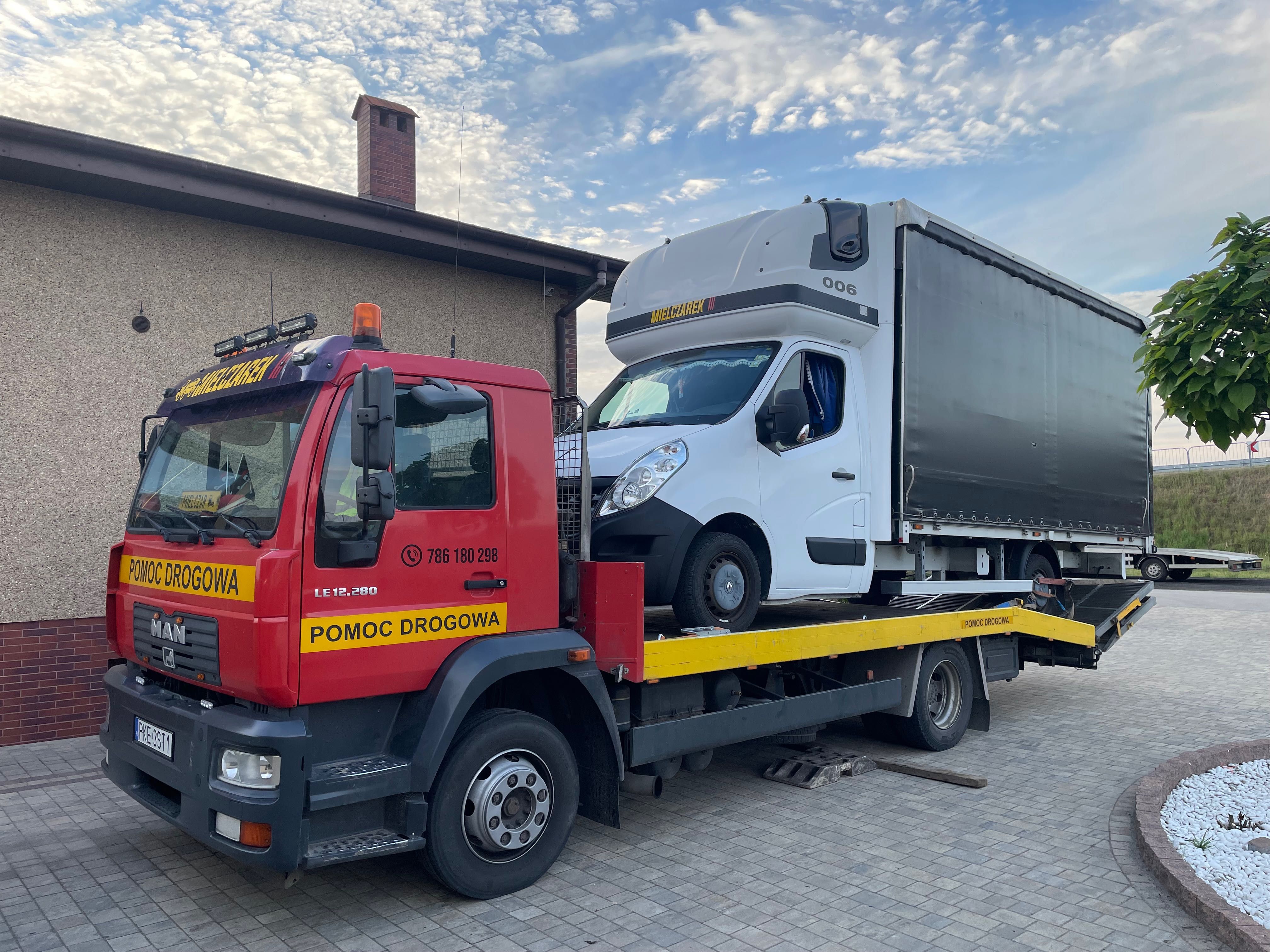 usługi transportowe pomoc drogowa 24h osobowe ciężarowe laweta