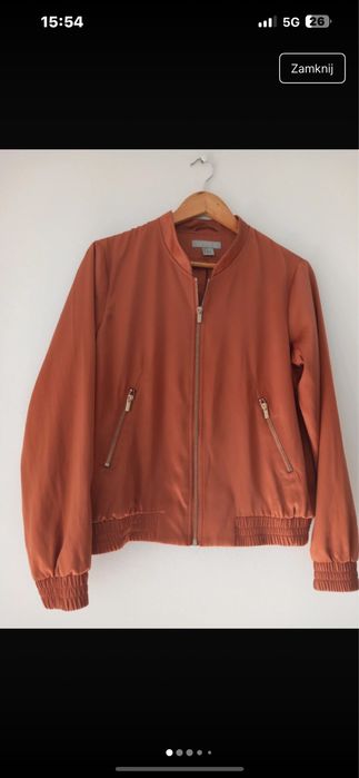 Kurtka bomberka H&M miedziana z polyskiem ..