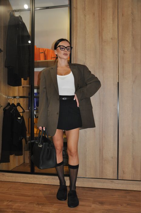 Жакет мокко шоколад  чіткі плечі premium під BAZHANE  піджак оверсайз