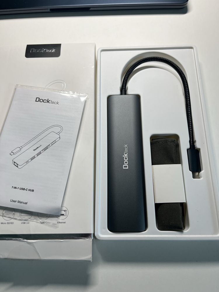 Hub DOCK USB DockTeck DD0003 STACJA DOKUJĄCA 7w1 LAN Macbook M1 M2 M3
