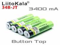 Акумулятор 18650 LiitoKala Lii-34B-JT NCR18650B 3400mAh button top