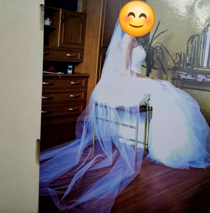 Welon ślubny 2w1 długi i krótki