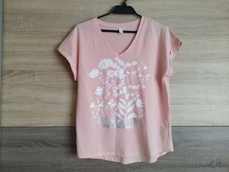 S. Oliver bluzka t-shirt z printem w kwiaty S M