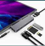 IPAD Pro HUB 7w1 typ USB C, HDMI Usb3.0, PD, 3.5 mam Jack