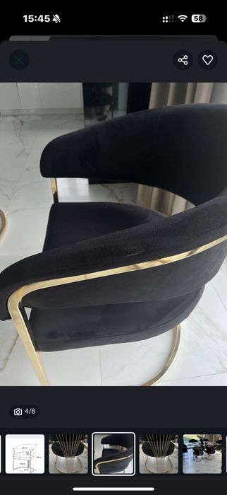 Fotele krzesla Marcille glamour 6 szt