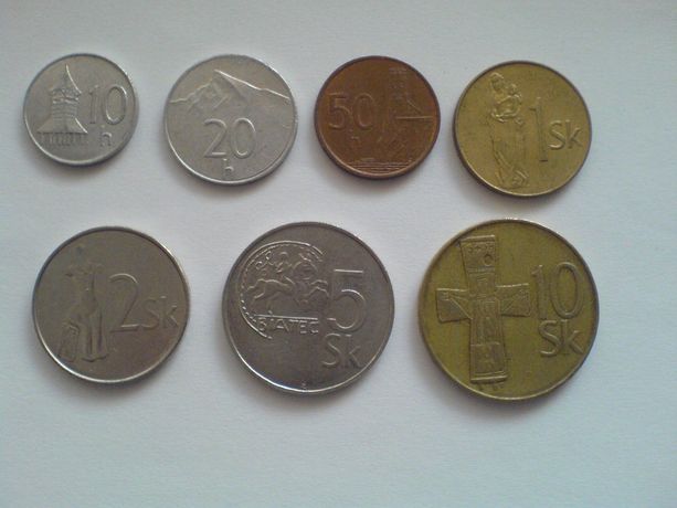 монеты словацкие , набор