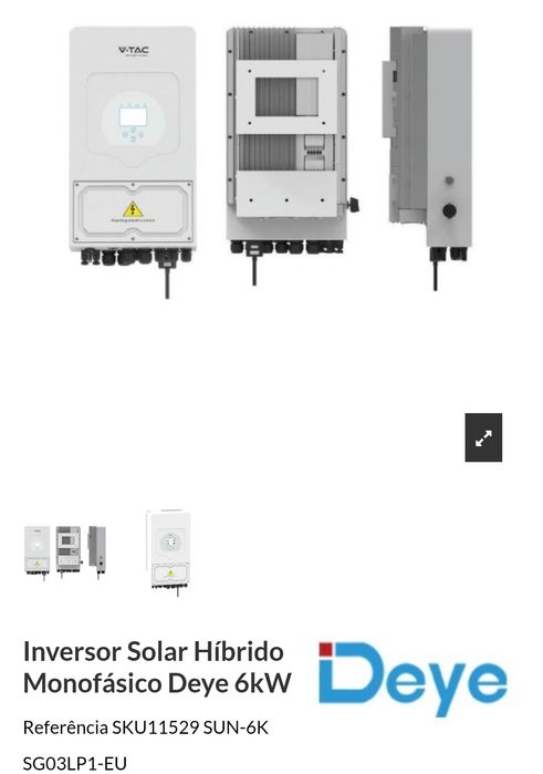 Inversor híbrido DEYE 6kwh monofásico
