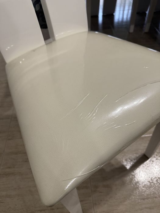 Cadeiras mesa de jantar - branco lacado (conjunto 6)