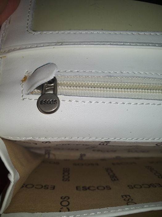 Кошелек женский белый натуральная матовая кожа Италия