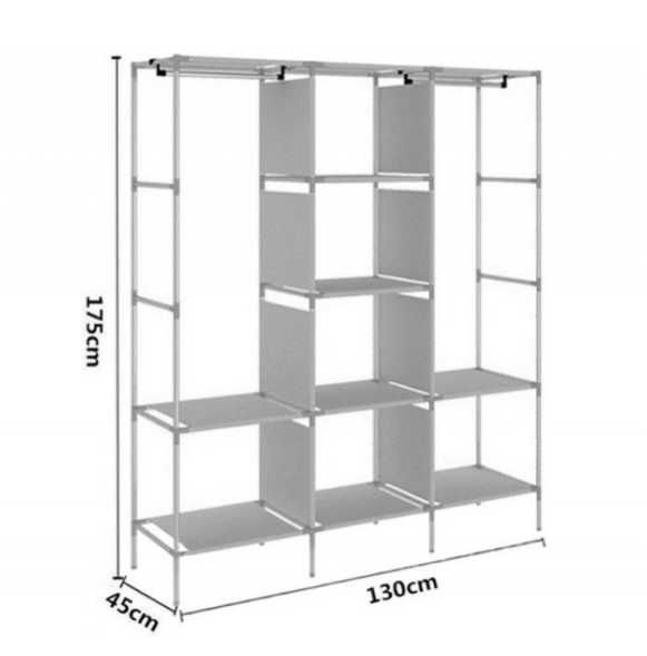 Складной  тканевый шкаф на три секции 130*45*175 тканинна шафа