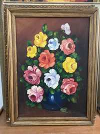 Quadro florido antigo