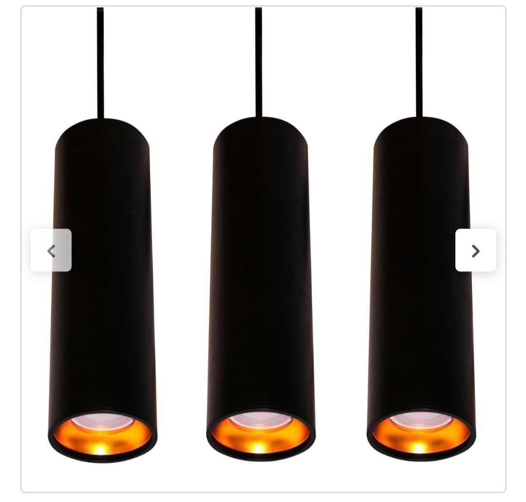 Lampa wisząca Lati czarna 3 x GU10 Il Mio