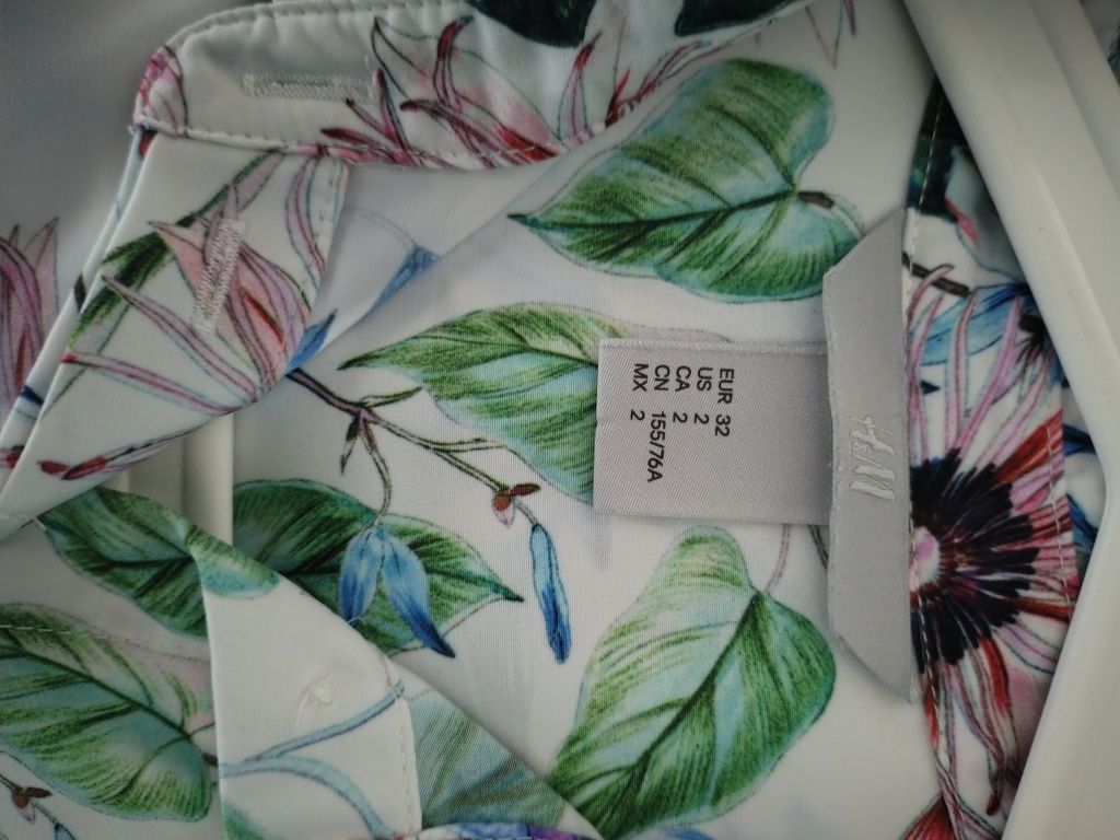 Koszula H&M rozmiar XS 32 kwiaty