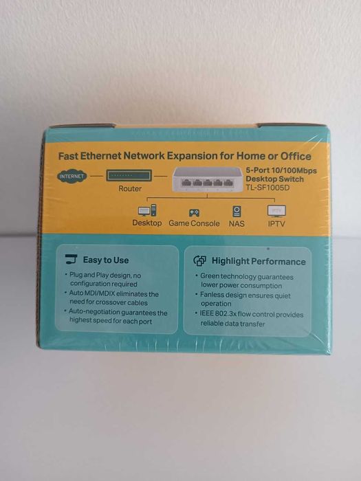 Novidade:Switch Rede TP-Link 5 Portas 10/100Mbps TL-SF1005D
